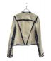 LOUIS VUITTON (ルイ ヴィトン) ノーカラーデニムジャケット ホワイト×インディゴ サイズ:38：84800円