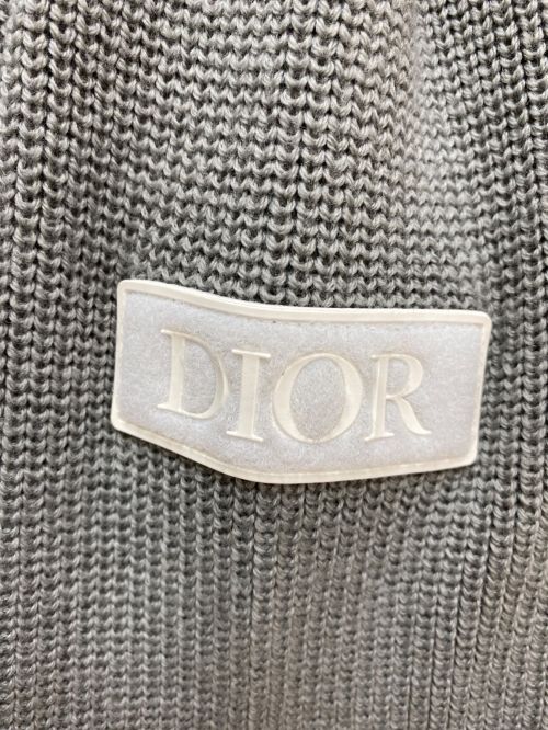 Dior（ディオール）Dior (ディオール) スリーブロゴハーフジップセーター グレー サイズ:Lの古着・服飾アイテム