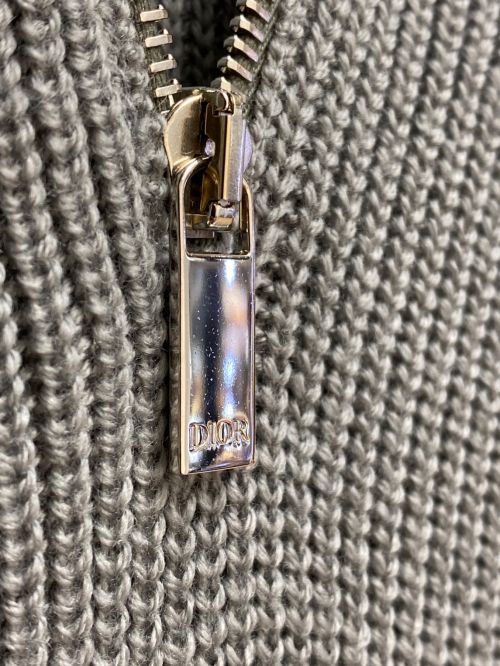 Dior（ディオール）Dior (ディオール) スリーブロゴハーフジップセーター グレー サイズ:Lの古着・服飾アイテム