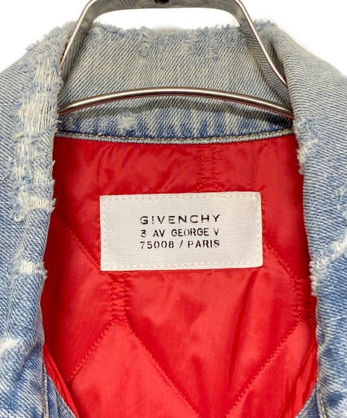 GIVENCHY（ジバンシィ）GIVENCHY (ジバンシィ) 異素材切替デニムジャケット インディゴ×ブラック サイズ:Mの古着・服飾アイテム