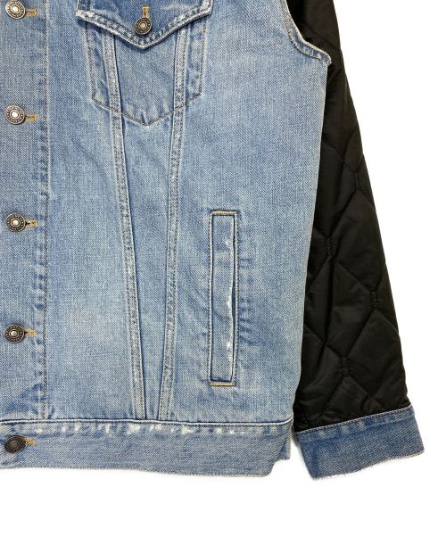 GIVENCHY（ジバンシィ）GIVENCHY (ジバンシィ) 異素材切替デニムジャケット インディゴ×ブラック サイズ:Mの古着・服飾アイテム
