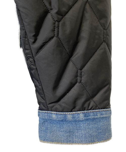 GIVENCHY（ジバンシィ）GIVENCHY (ジバンシィ) 異素材切替デニムジャケット インディゴ×ブラック サイズ:Mの古着・服飾アイテム