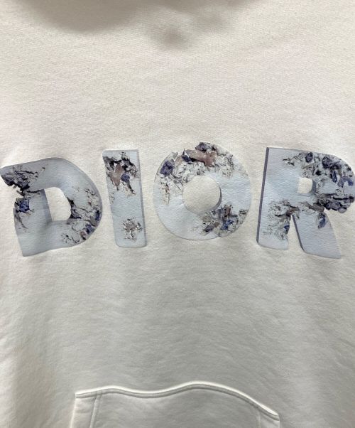 Dior（ディオール）Dior (ディオール) Daniel Arsham (ダニエル アーシャム) ダニエルアーシャムプルオーバーパーカー ホワイト サイズ:Mの古着・服飾アイテム