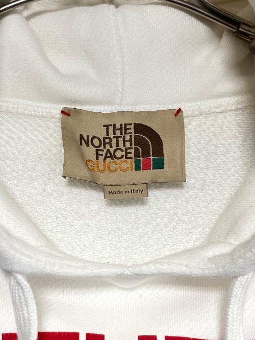 GUCCI（グッチ）GUCCI (グッチ) THE NORTH FACE (ザ ノース フェイス) プリントプルオーバーパーカー アイボリー サイズ:Sの古着・服飾アイテム