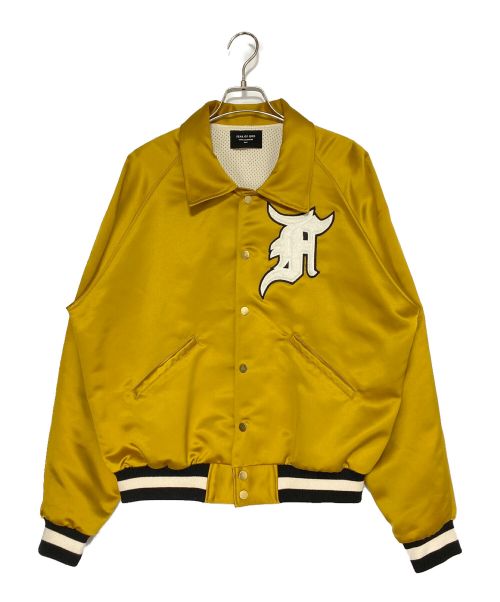 Fear Of God（フィア・オブ・ゴッド）Fear Of God (フィア・オブ・ゴッド) SATAIN BASEBALL COACH JACKET イエロー サイズ:Mの古着・服飾アイテム
