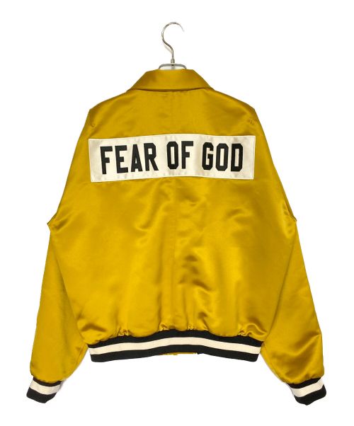Fear Of God（フィア・オブ・ゴッド）Fear Of God (フィア・オブ・ゴッド) SATAIN BASEBALL COACH JACKET イエロー サイズ:Mの古着・服飾アイテム