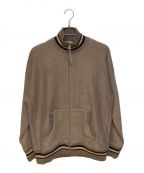 LOEWEロエベ）の古着「Zip-up Ribbed Cotton Jacket」｜ブラウン