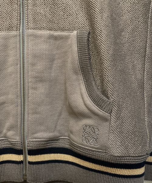 LOEWE（ロエベ）LOEWE (ロエベ)  Zip-up Ribbed Cotton Jacket ブラウン サイズ:Sの古着・服飾アイテム