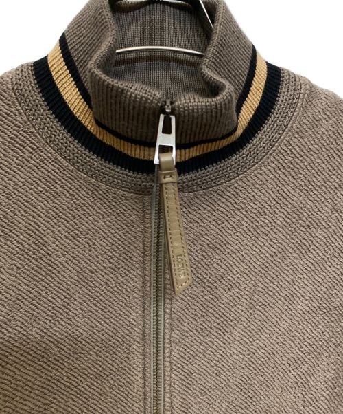 LOEWE（ロエベ）LOEWE (ロエベ)  Zip-up Ribbed Cotton Jacket ブラウン サイズ:Sの古着・服飾アイテム