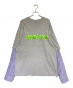 BALENCIAGAバレンシアガ）の古着「スライムプリントレイヤードシャツ」｜グレー