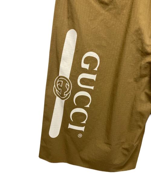 GUCCI（グッチ）GUCCI (グッチ) プリンテッドロゴレグショーツ ベージュ サイズ:46の古着・服飾アイテム