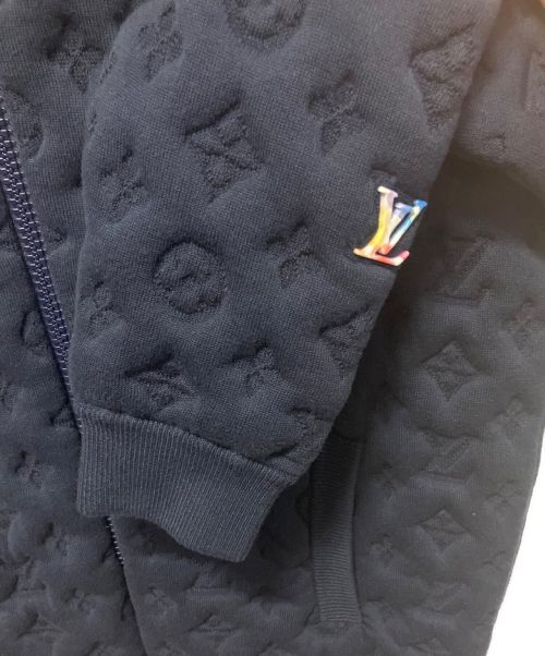 LOUIS VUITTON（ルイ ヴィトン）LOUIS VUITTON (ルイ ヴィトン) エンボスボンバージャケット ネイビー サイズ:Sの古着・服飾アイテム