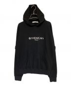 GIVENCHYジバンシィ）の古着「ロゴプリントプルオーバーパーカー」｜ブラック