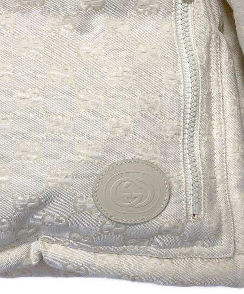 GUCCI（グッチ）GUCCI (グッチ) GGナイロンキャンバス パデッド ジャケット ホワイト サイズ:38の古着・服飾アイテム