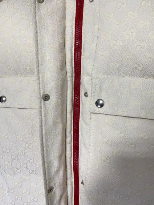GUCCI（グッチ）GUCCI (グッチ) GGナイロンキャンバス パデッド ジャケット ホワイト サイズ:38の古着・服飾アイテム