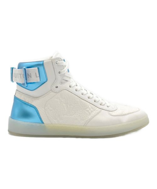 LOUIS VUITTON（ルイ ヴィトン）LOUIS VUITTON (ルイ ヴィトン) リヴォリライン モノグラム ハイカットスニーカー ホワイト×ブルー サイズ:6 1/2の古着・服飾アイテム