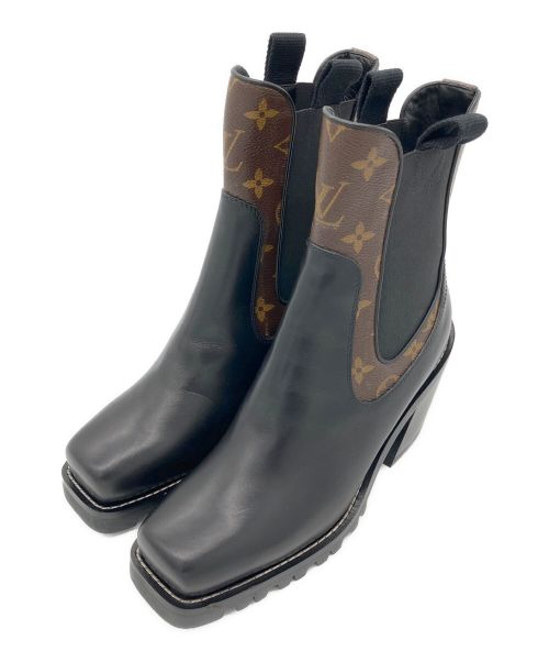 LOUIS VUITTON（ルイ ヴィトン）LOUIS VUITTON (ルイ ヴィトン) モノグラム・サイドゴアブーツ ブラック サイズ:37 1/2の古着・服飾アイテム