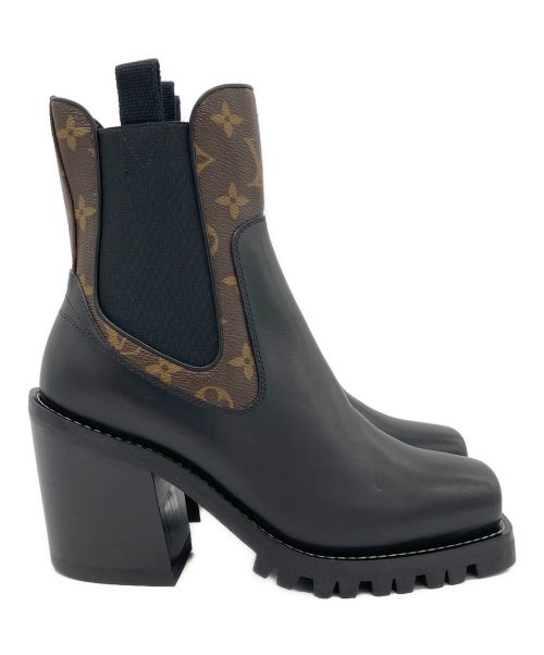 LOUIS VUITTON（ルイ ヴィトン）LOUIS VUITTON (ルイ ヴィトン) モノグラム・サイドゴアブーツ ブラック サイズ:37 1/2の古着・服飾アイテム