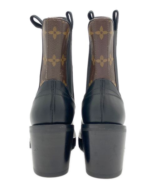 LOUIS VUITTON（ルイ ヴィトン）LOUIS VUITTON (ルイ ヴィトン) モノグラム・サイドゴアブーツ ブラック サイズ:37 1/2の古着・服飾アイテム