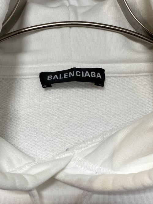 BALENCIAGA（バレンシアガ）BALENCIAGA (バレンシアガ) フロントロゴパーカー ホワイト サイズ:Sの古着・服飾アイテム