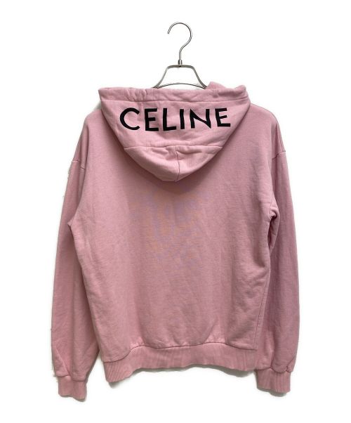 CELINE（セリーヌ）CELINE (セリーヌ) プリントロゴパーカー ピンク サイズ:XSの古着・服飾アイテム