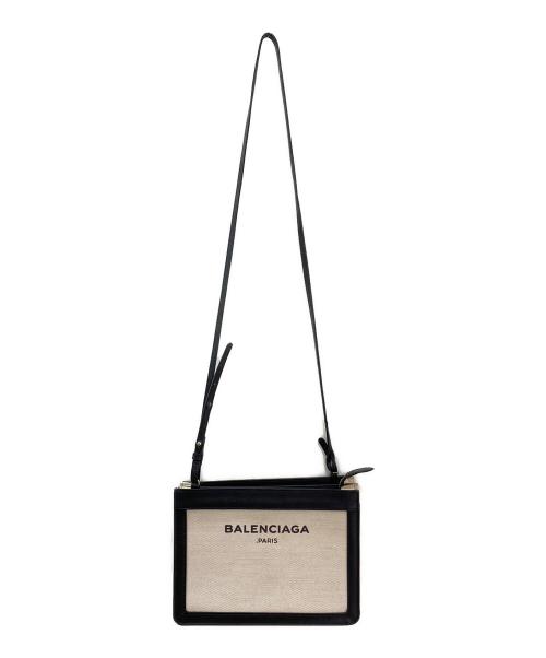 BALENCIAGA（バレンシアガ）BALENCIAGA (バレンシアガ) ネイビーポシェット アイボリー×ブラックの古着・服飾アイテム