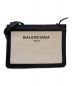 BALENCIAGA（バレンシアガ）の古着「ネイビーポシェット」｜アイボリー×ブラック