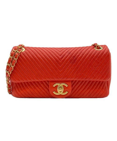 CHANEL（シャネル）CHANEL (シャネル) シェブロン25 レッド サイズ:25の古着・服飾アイテム