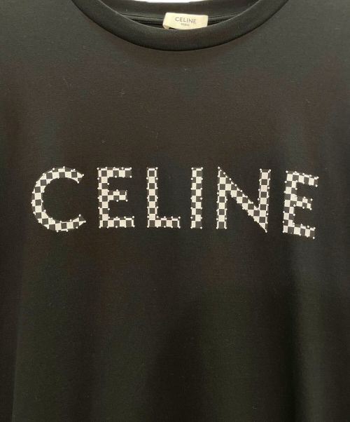 CELINE（セリーヌ）CELINE (セリーヌ) スタッズ プリント Tシャツ ブラック サイズ:Mの古着・服飾アイテム