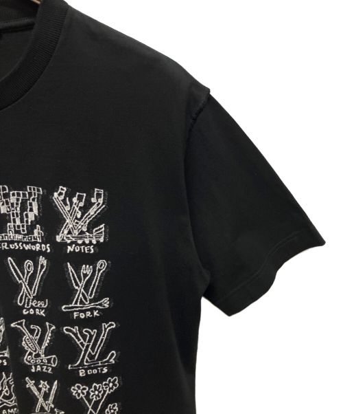 LOUIS VUITTON（ルイ ヴィトン）LOUIS VUITTON (ルイ ヴィトン) カートゥーンLVロゴTシャツ ブラック サイズ:Mの古着・服飾アイテム
