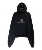 BALENCIAGAバレンシアガ）の古着「ロゴプルオーバーパーカー」｜ブラック