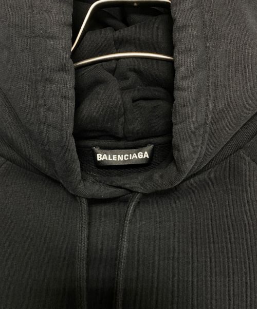 BALENCIAGA（バレンシアガ）BALENCIAGA (バレンシアガ) ロゴプルオーバーパーカー ブラック サイズ:Sの古着・服飾アイテム