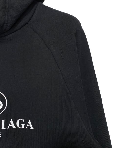 BALENCIAGA（バレンシアガ）BALENCIAGA (バレンシアガ) ロゴプルオーバーパーカー ブラック サイズ:Sの古着・服飾アイテム