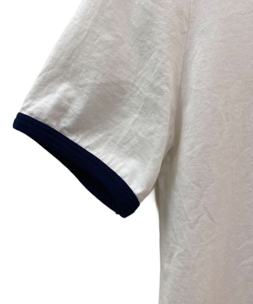 CELINE（セリーヌ）CELINE (セリーヌ) トリオンフリンガーTシャツ ホワイト×ネイビー サイズ:XSの古着・服飾アイテム