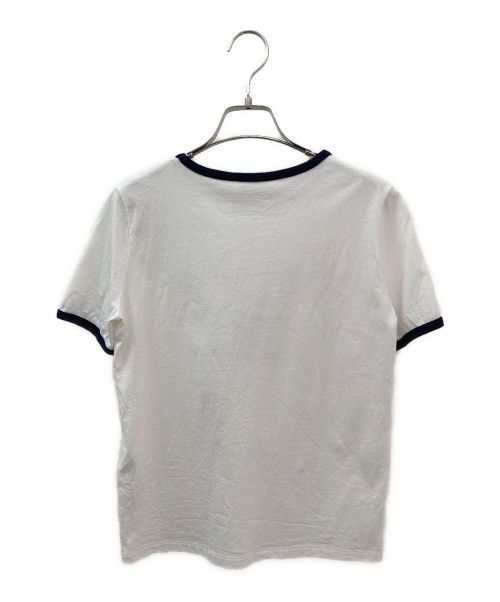 CELINE（セリーヌ）CELINE (セリーヌ) トリオンフリンガーTシャツ ホワイト×ネイビー サイズ:XSの古着・服飾アイテム