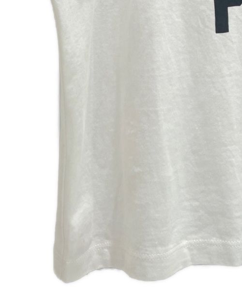 CELINE（セリーヌ）CELINE (セリーヌ) ロゴリンガーTシャツ ホワイト×ブラック サイズ:Mの古着・服飾アイテム