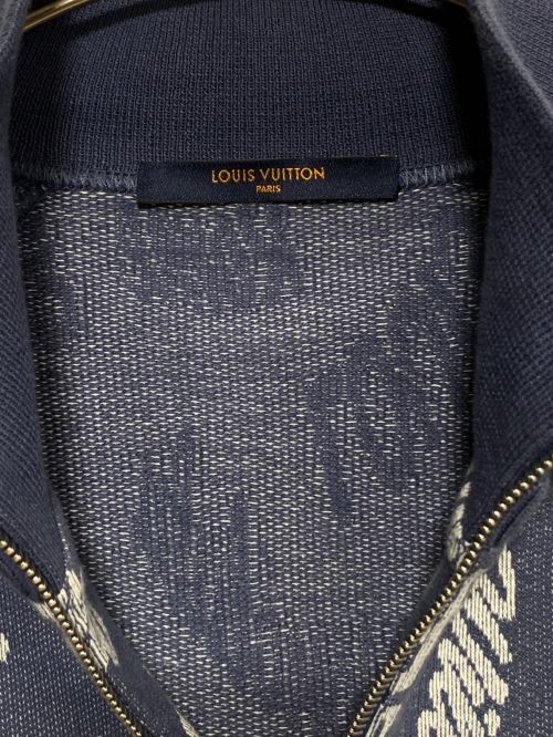 LOUIS VUITTON（ルイ ヴィトン）LOUIS VUITTON (ルイ ヴィトン) 総柄ハーフジップスウェット ブルー サイズ:XLの古着・服飾アイテム