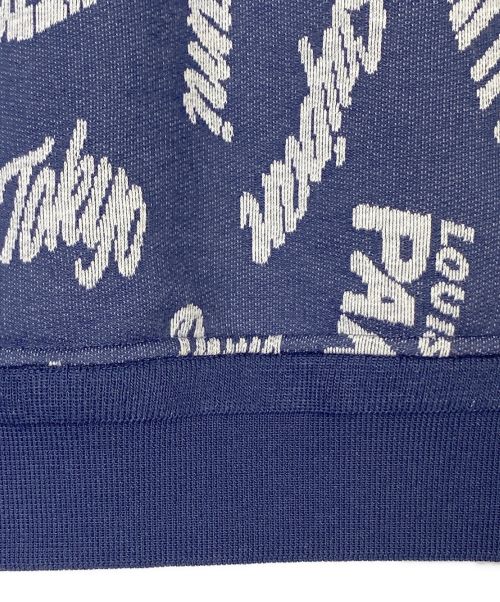LOUIS VUITTON（ルイ ヴィトン）LOUIS VUITTON (ルイ ヴィトン) 総柄ハーフジップスウェット ブルー サイズ:XLの古着・服飾アイテム