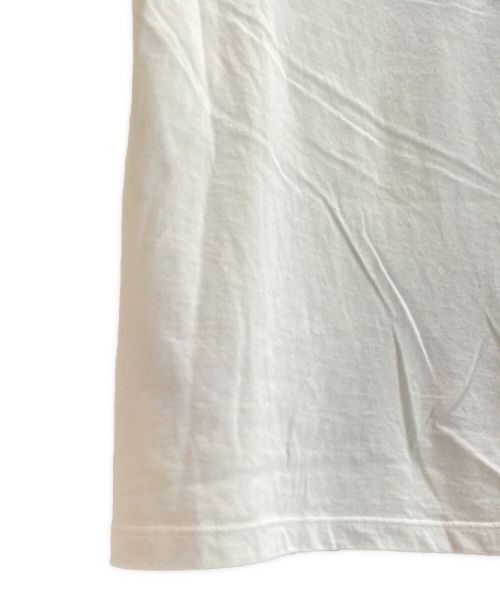 Christian Dior（クリスチャン ディオール）Christian Dior (クリスチャン ディオール) シグネチャーロゴ ライン Tシャツ ホワイト×ネイビー サイズ:Sの古着・服飾アイテム