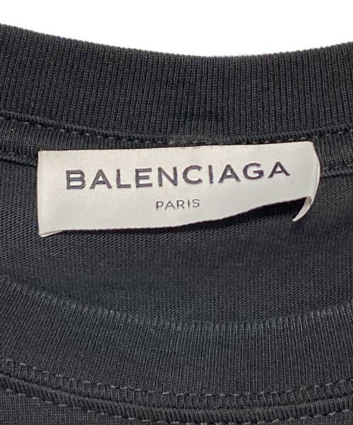 BALENCIAGA（バレンシアガ）BALENCIAGA (バレンシアガ) ロゴプリントTシャツ ブラック×レッド サイズ:XSの古着・服飾アイテム