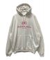 BALENCIAGA（バレンシアガ）の古着「ロゴプリントパーカー/フーディ」｜ホワイト×ピンク