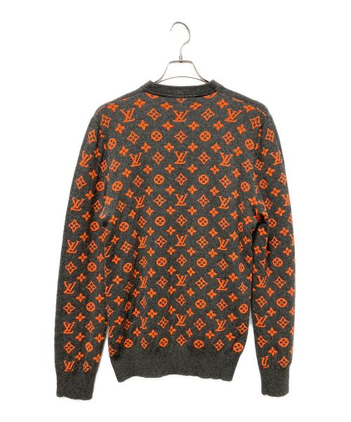 LOUIS VUITTON（ルイ ヴィトン）LOUIS VUITTON (ルイ ヴィトン) MONOGRAM KNIT グレー×オレンジ サイズ:Mの古着・服飾アイテム