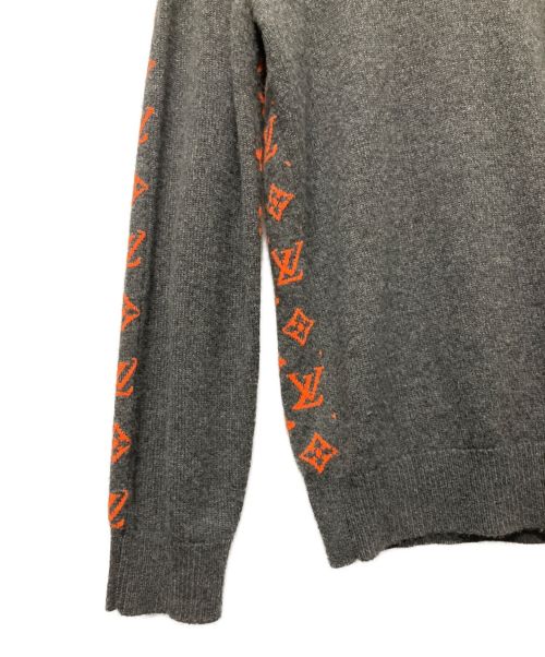 LOUIS VUITTON（ルイ ヴィトン）LOUIS VUITTON (ルイ ヴィトン) MONOGRAM KNIT グレー×オレンジ サイズ:Mの古着・服飾アイテム