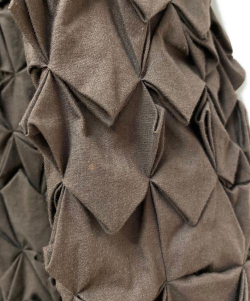 ISSEY MIYAKE（イッセイミヤケ）ISSEY MIYAKE (イッセイミヤケ) デザインワンピース ブラウン サイズ:2の古着・服飾アイテム