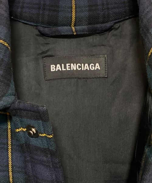 BALENCIAGA（バレンシアガ）BALENCIAGA (バレンシアガ) Logo Padedd Shirt ブラック サイズ:44の古着・服飾アイテム