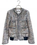 CHANELシャネル）の古着「ツイードジップアップジャケット」｜マルチカラー