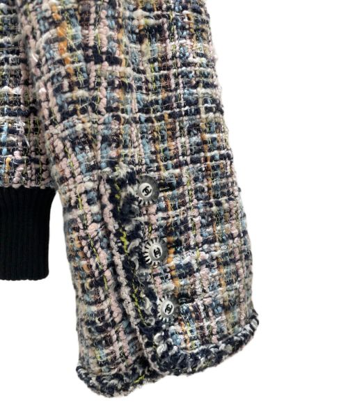 CHANEL（シャネル）CHANEL (シャネル) ツイードジップアップジャケット マルチカラー サイズ:34の古着・服飾アイテム