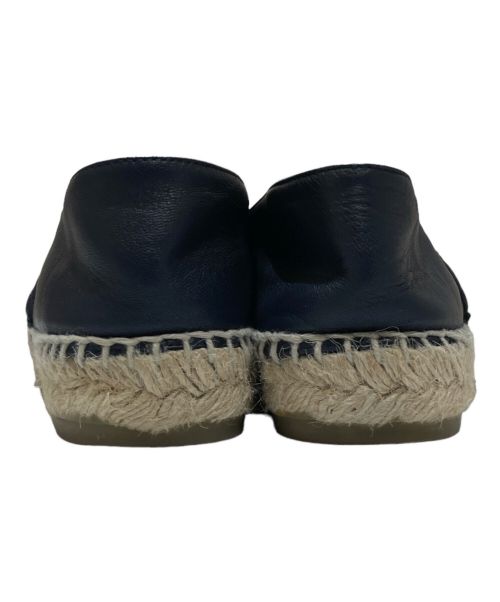 CHANEL（シャネル）CHANEL (シャネル) Coco Mark Espadrille Shoes ネイビー×ホワイト サイズ:37の古着・服飾アイテム