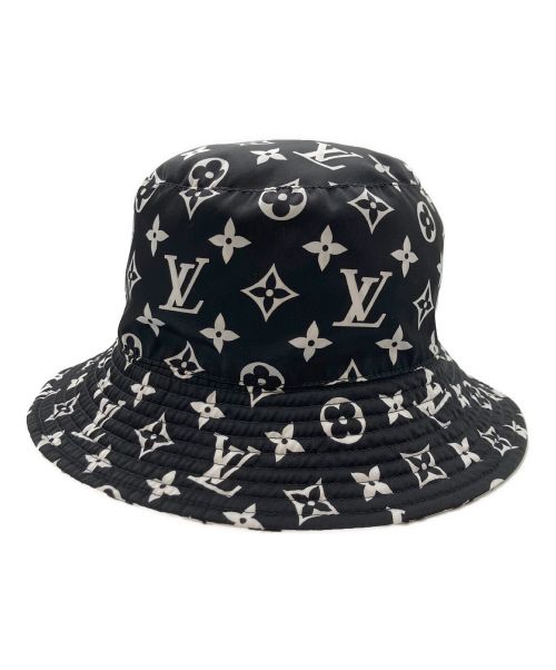 LOUIS VUITTON（ルイ ヴィトン）LOUIS VUITTON (ルイ ヴィトン) モノグラム・リバーシブルバケットハット ブラック×ホワイト サイズ:Mの古着・服飾アイテム
