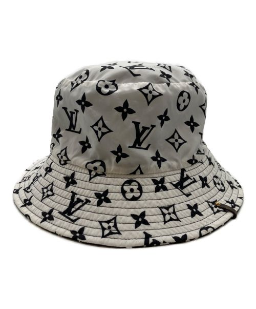 LOUIS VUITTON（ルイ ヴィトン）LOUIS VUITTON (ルイ ヴィトン) モノグラム・リバーシブルバケットハット ブラック×ホワイト サイズ:Mの古着・服飾アイテム